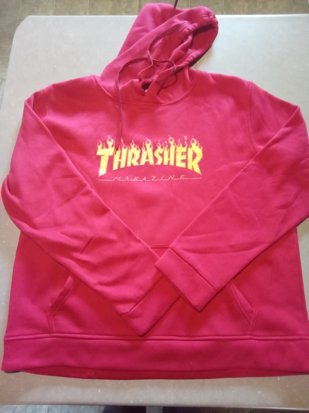 Thrasher Men's Red Flame Logo Hoodie